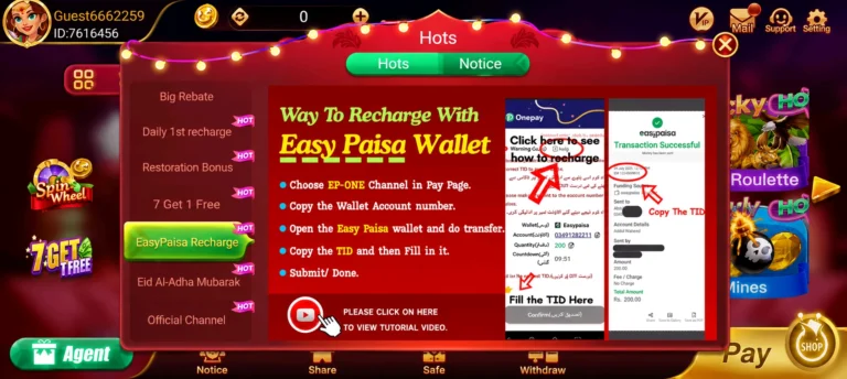 Deposit Process of Teen Patti No1