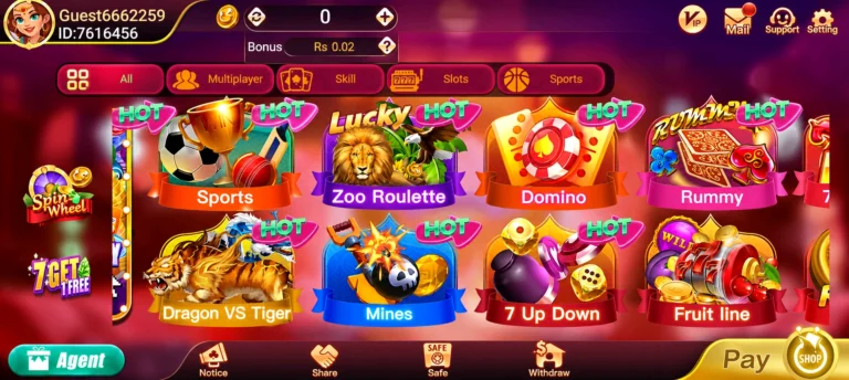 Games Available inside Teen Patti No1 App